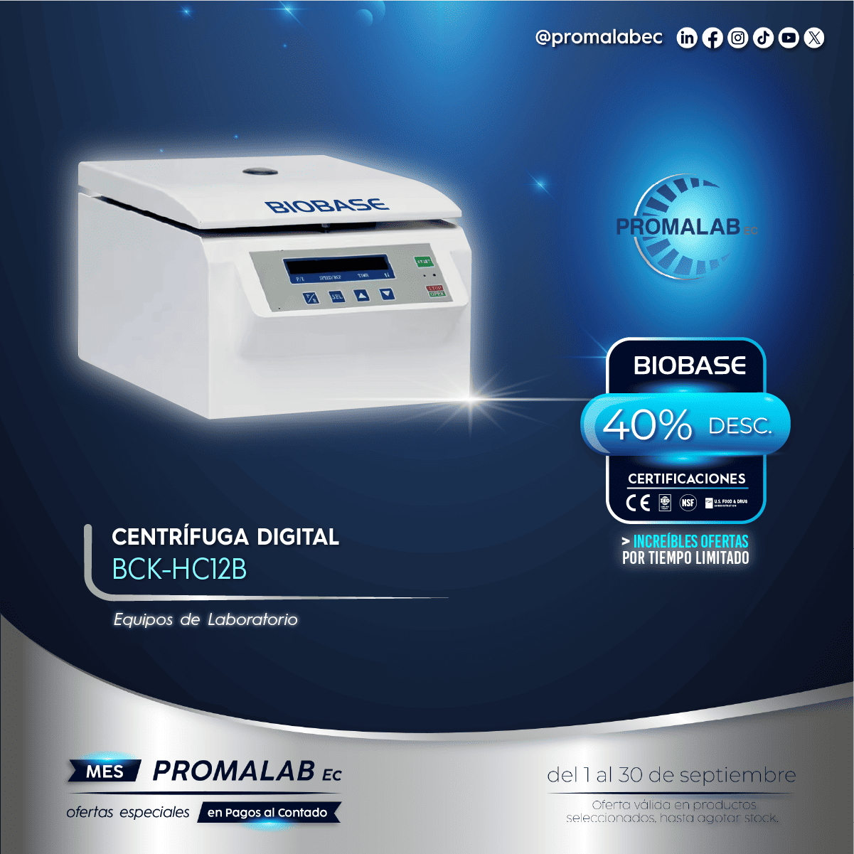 Centrífuga de Hematocrito - BKC-HC12B (24 capilares, 12.000 rpm, 15.800×g) | Laboratorio clínico y hospitalario - Biobase - 40% Descuento