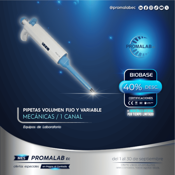 PIPETA - Mecánica - 1 Canal - Volumen Fijo y Variable - Biobase - 40% de Descuento