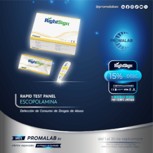 SCOP Escopolamina - Rapid Test Panel - RightSign - 15% de Descuento